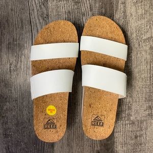 White Reef Cushion Vista Hi platform sandals